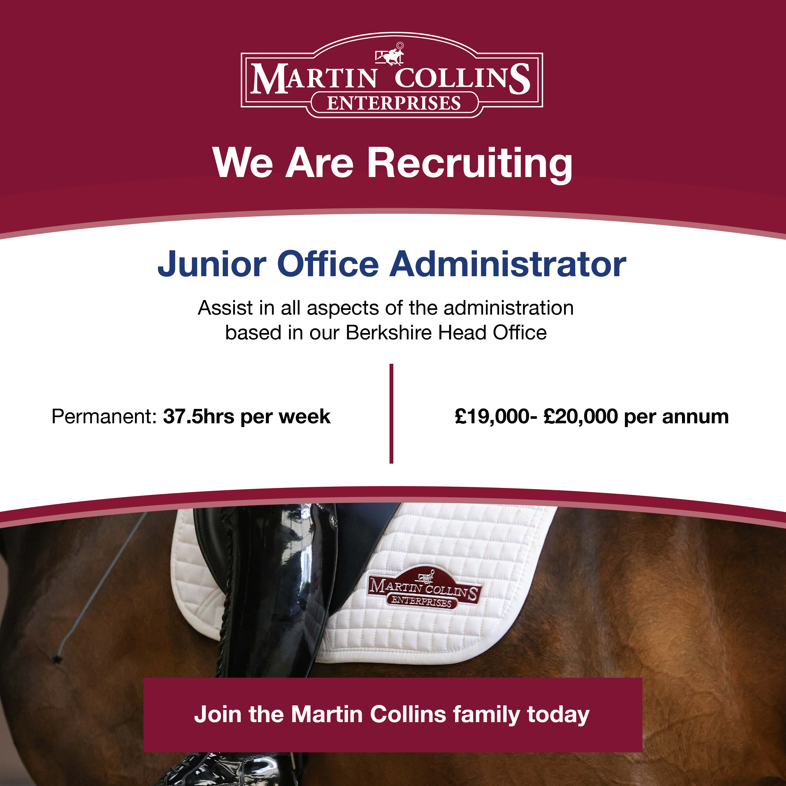 We are Hiring a Junior Office Administrator 